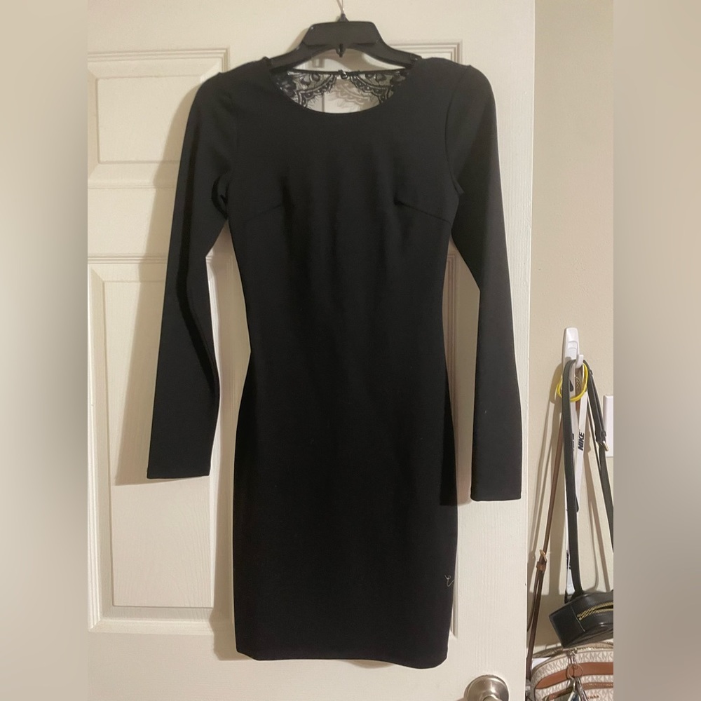Black Tight Backless Dress